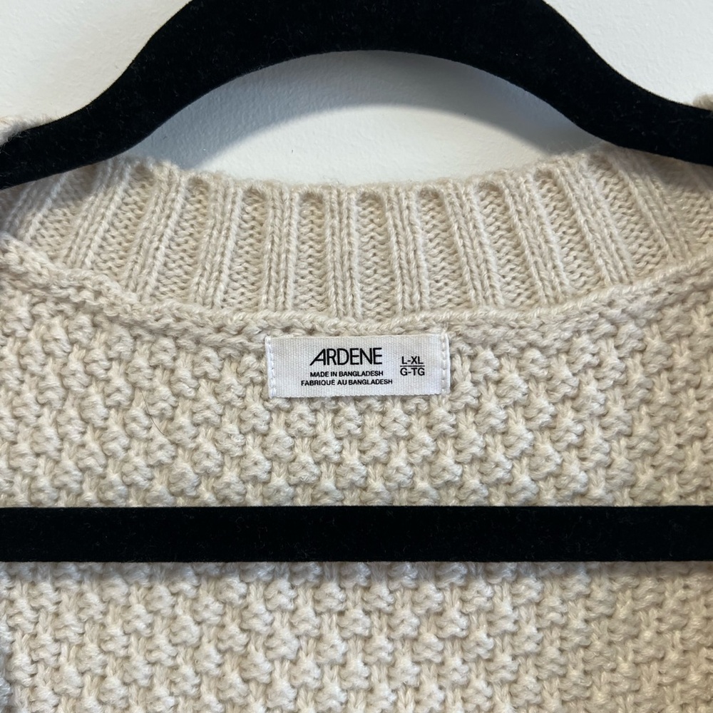 Zara Cream V-Neck Knit Sweater Vest - Picture 5 of 11